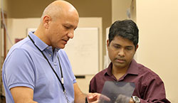 Besim Ogretmen and Shanmugan Panneer Selvam in the lab